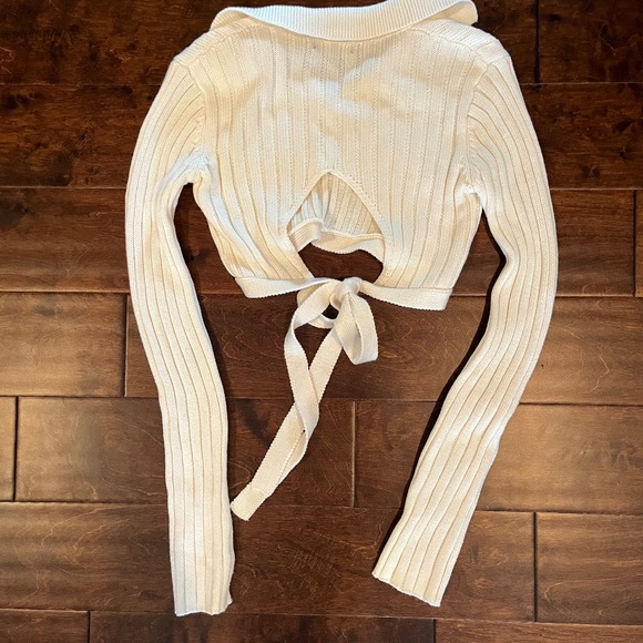 Cotton Candy L.A. Cream Cropped Sweater - Picture 2 of 2
